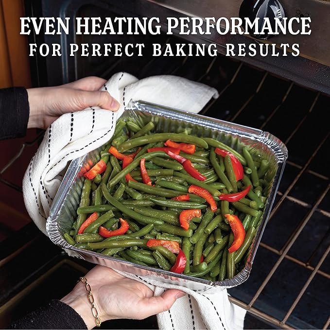 PLASTICPRO Disposable 9'' X 9'' X 2'' Inch Square Aluminum Tin Foil Baking Pans Bakeware - Cookware Perfect for Baking Cakes, Breads, Brownies, Bread, Meatloaf, Lasagna, Pack of 25