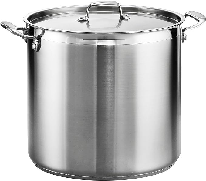 Tramontina Gourmet Stainless Steel 24-Quart Extra Large Stock Pot with Lid