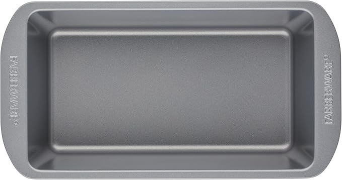 Farberware GoldenBake Bakeware Nonstick Meatloaf/Loaf Pan Set, Insulated, Two 9-Inch x 5-Inch, Gray