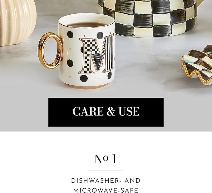 MACKENZIE-CHILDS My Mug, Decorative Ceramic Coffee Mug with Handle, Y