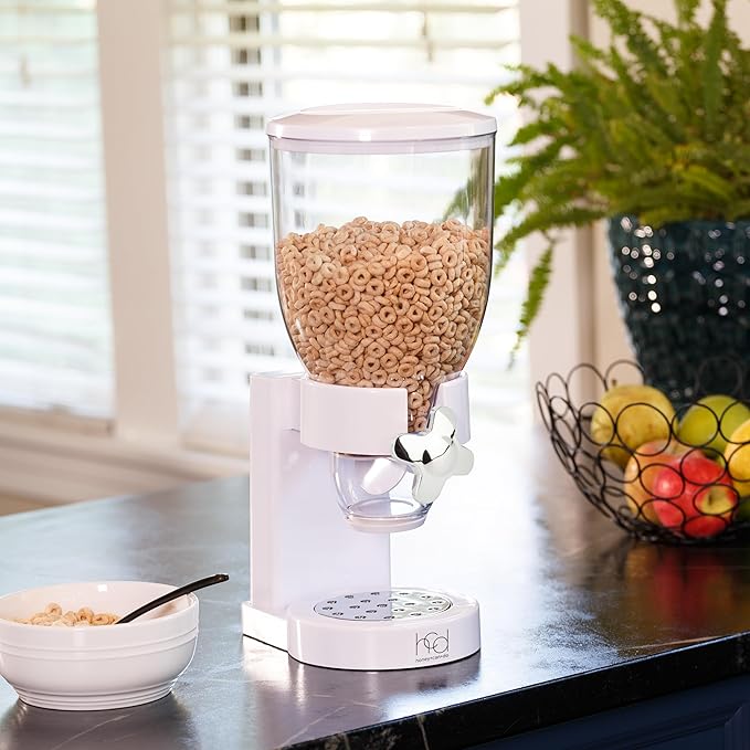 Zevro /GAT101C Indispensable Dry Food Dispenser, Single Control, White/Chrome (KCH-06118)