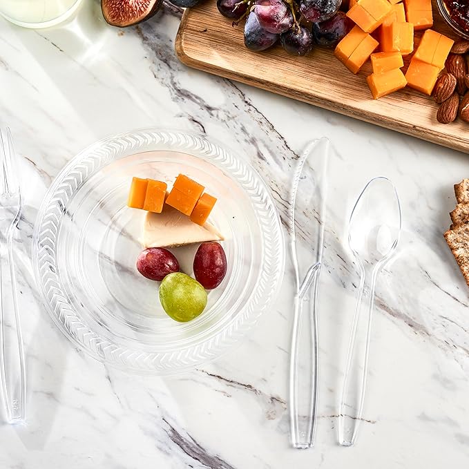 PLASTICPRO 480 Pack Clear Plastic Soup Bowls 12 oz Bulk Pack Durable Disposable Plastic Bowls for Parties Events BBQ