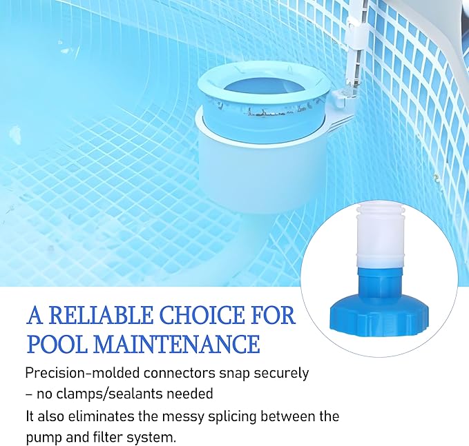 25016 Pool Skimmer Hose & Adapter B Replacement Set – Universal Fit for Intex Above Ground Pools | Leak-Proof Connections