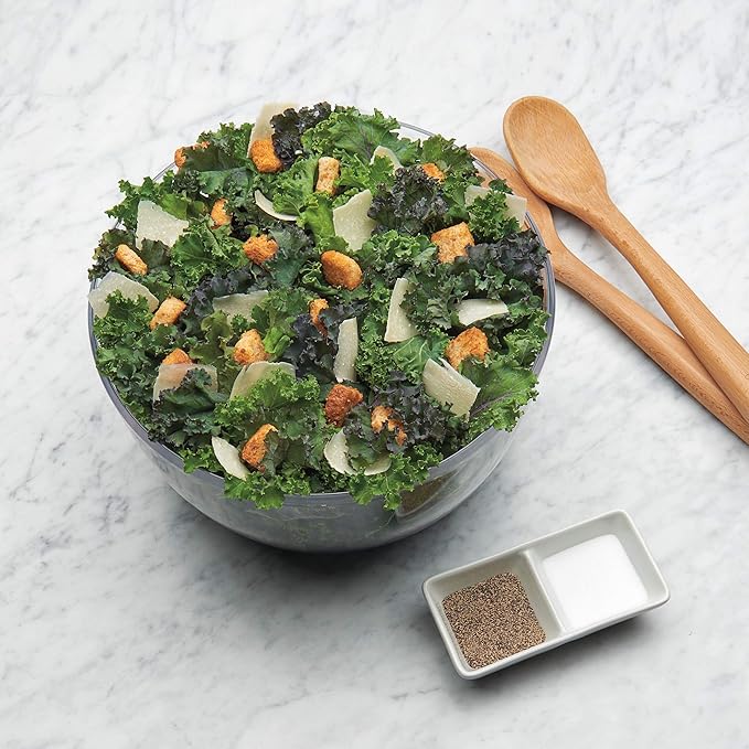 OXO Good Grips Salad Spinner - Large, Green Lettuce & Fruit Washer, BPA-Free, Easy One-Hand Pump (Pack of 4)
