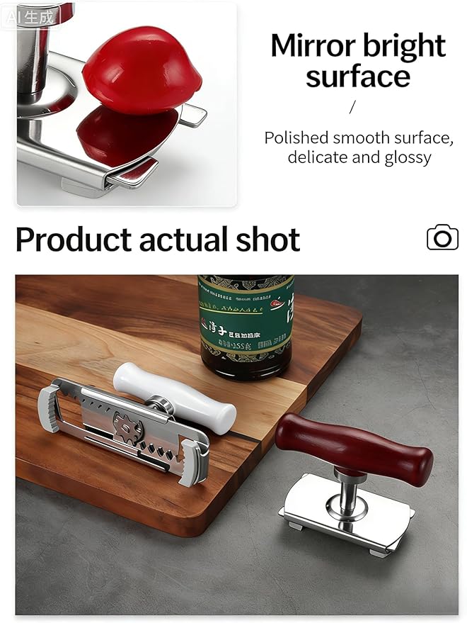 Cap Crack Jar Opener 2026 New Adjustable Multi-Lid Can Opener for Weak Hands - Ergonomic Non-Slip Grip, One-Hand Operation, Opens Bottles Cans Jars Effortlessl (Wooden Color Anti-Slip)