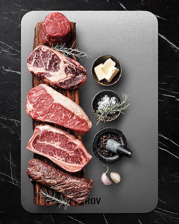 Titanium Cutting Board, 100% Pure Titanium Cutting Boards For Kitchen, Best Non Toxic chopping board, Dishwasher safe, Hygiene and Durability for Meat and fruit, New Package Design (3 PCS)