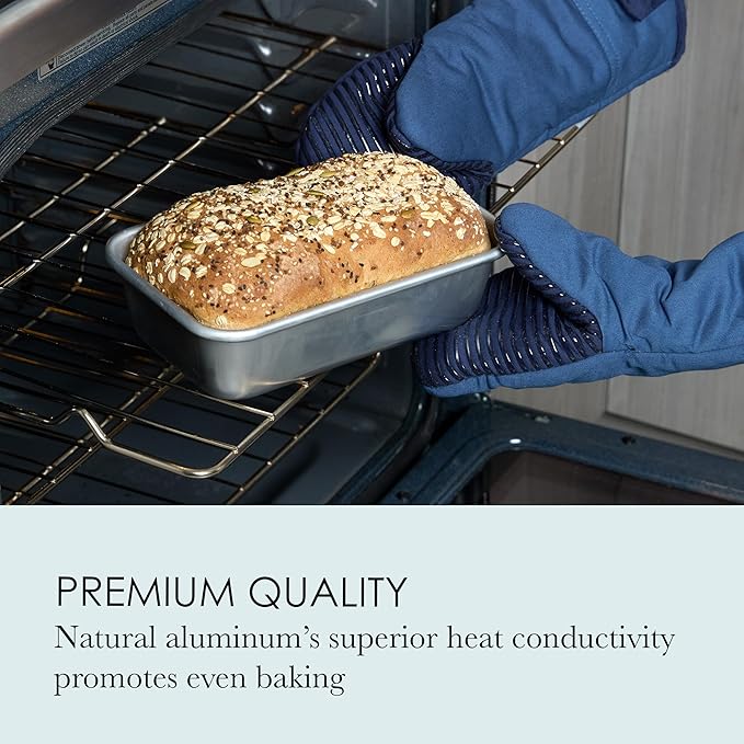 Chigcago Metallic Recyled Aluminum 9x5 Loaf Pan, Made With Reycled Aluminum, Perfect For Everyday And Small Batch Baking (Pack of 6)