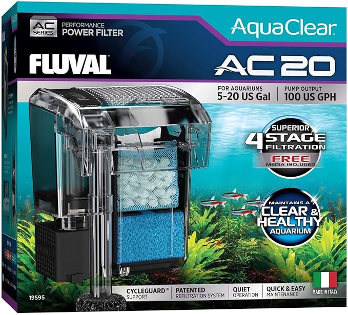 Fluval Add-On Surface Skimmer – Compatible with AC20, AC30 & AC50 Power Filters – Removes Surface Film & Organic Waste – Improves Oxygen Exchange & Water Clarity – Easy Install, Safe for Fish