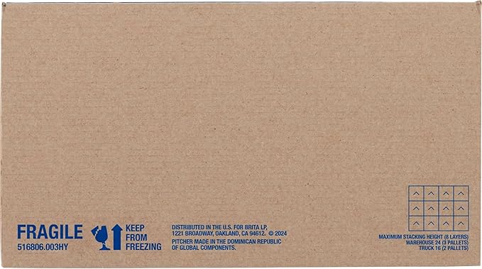 Brita Large 10 Cup Water Filter Pitcher, 1 BritaPlus Filter, Everyday, Stone Blue (Package May Vary)