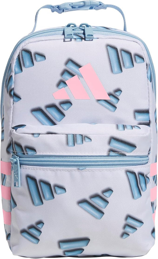 adidas Kids Santiago Lunch Bag – Insulated Cooler Lunchbox for Girls & Boys, 8L, Meadow Floral Wonder White/Wonder White/3, One Size