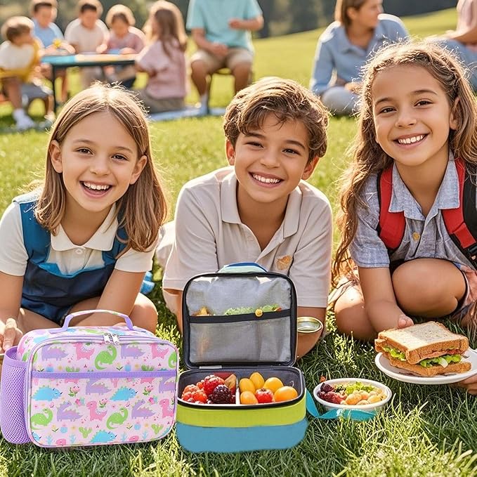RHCPFOVR Kids Lunch Bag - Insulated Lunch Box for Boys Girls,Washable Lunch Bag and Reusable Toddler Leak-proof Lunchbox for School and Daycare