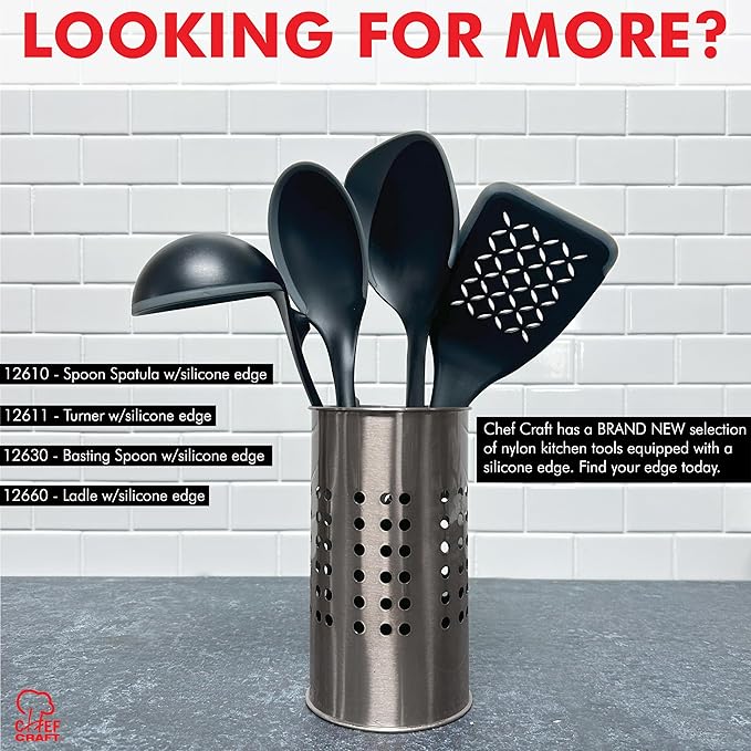 Chef Craft Nylon Ladle w/Silicone Edge