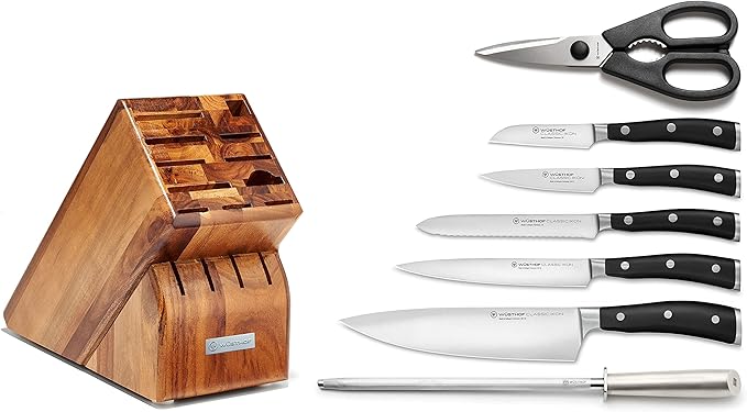 WÜSTHOF Classic IKON 8-Piece Knife Block Set