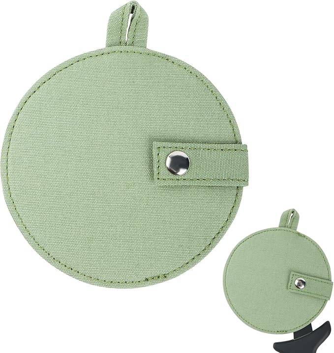 1-Pack Canvas Pizza Cutter Sleeve – Fits Wheels 4” or Smaller, Magnetic Snap, Lanyard for Hanging on Hooks or Rails (Sleeve Only) (Olive Green)