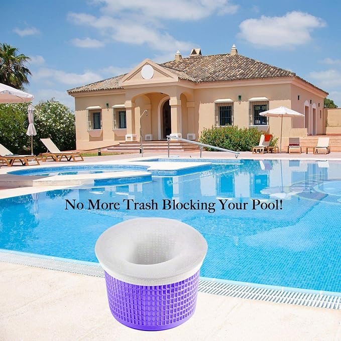 Coopache 60-Pack of Pool Skimmer Socks - Filters Baskets, Skimmers Cleans Debris and Leaves for In-Ground and Above Ground Pools