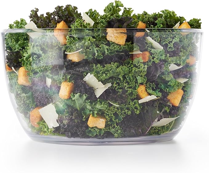 OXO Good Grips Salad Spinner - Large, Green Lettuce & Fruit Washer, BPA-Free, Easy One-Hand Pump (Pack of 4)