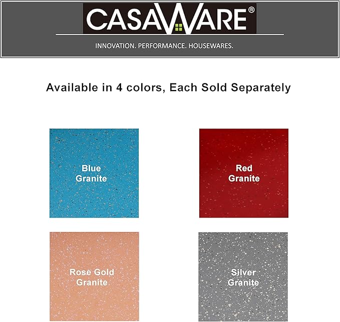 casaWare Loaf Pan 9 x 5-Inch Ceramic Coated Non-Stick (Silver Granite)