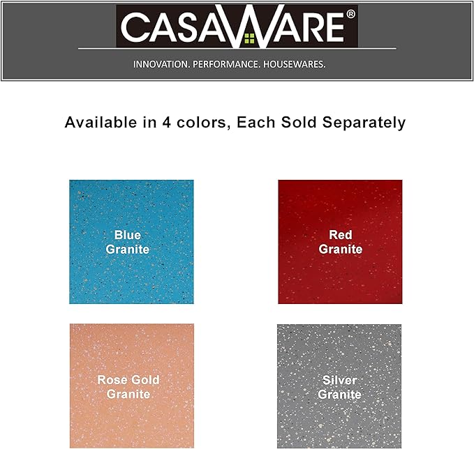 casaWare Loaf Pan 9 x 5-Inch Ceramic Coated Non-Stick (Rose Gold Granite)