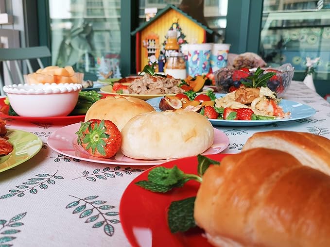 POSATE Plastic Plates Disposable 60 PCS, Heavy Duty 30 Dinner Plates 10.25" and 30 Dessert Plates 7.5" for Party, Pink