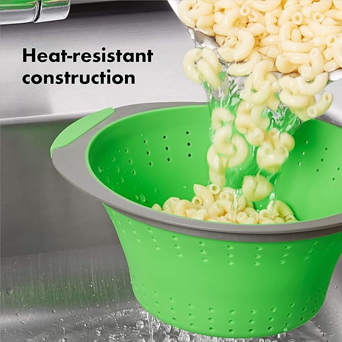 OXO Good Grips Silicone Collapsible Strainer, 2Qt, Green