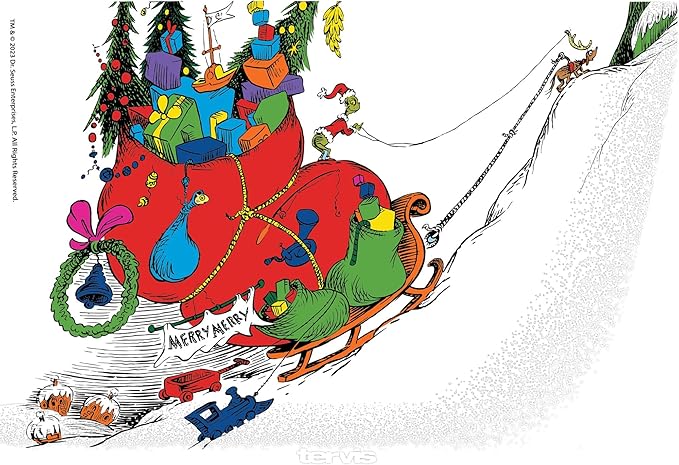 Tervis Dr. Seuss Grinch All Packed Up Made in USA Double Walled Insulated Tumbler Travel Cup Keeps Drinks Cold & Hot, 24oz, Classic