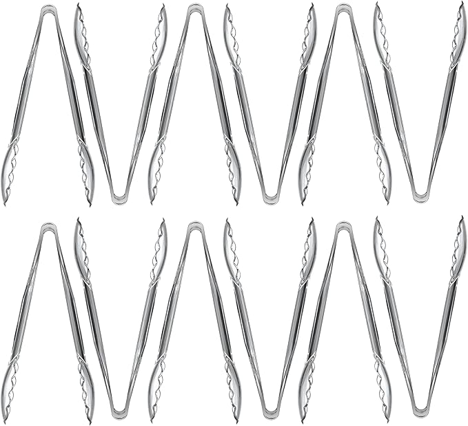 Carlisle FoodService Products 410907 Carly Salad Tong, 9" Utility Tong, Clear, 12 Pack