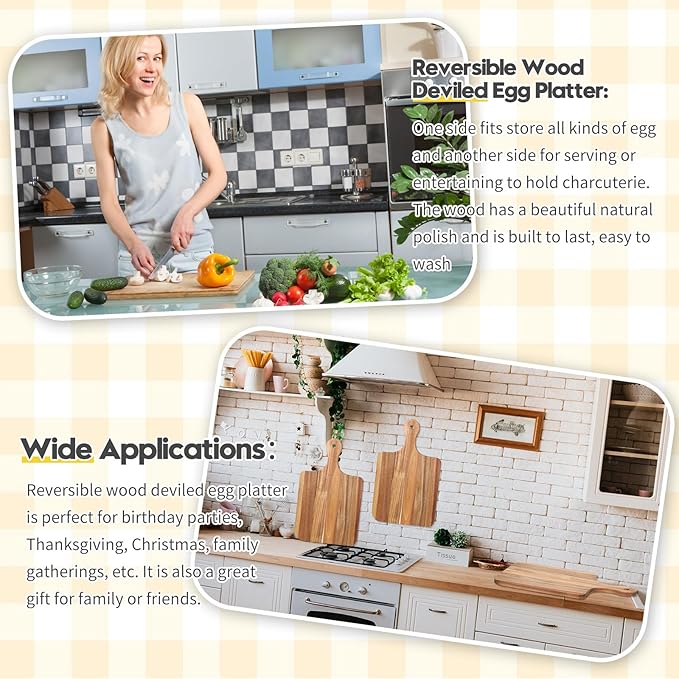 6 Pcs Cutting Board Bulk Kitchen Thicken Chopping Platter with Handles Wooden Charcuterie Serving Trays Blank Wood Boards for Engraving Wedding Housewarming(Acacia Wood,16 x 10 Inch)