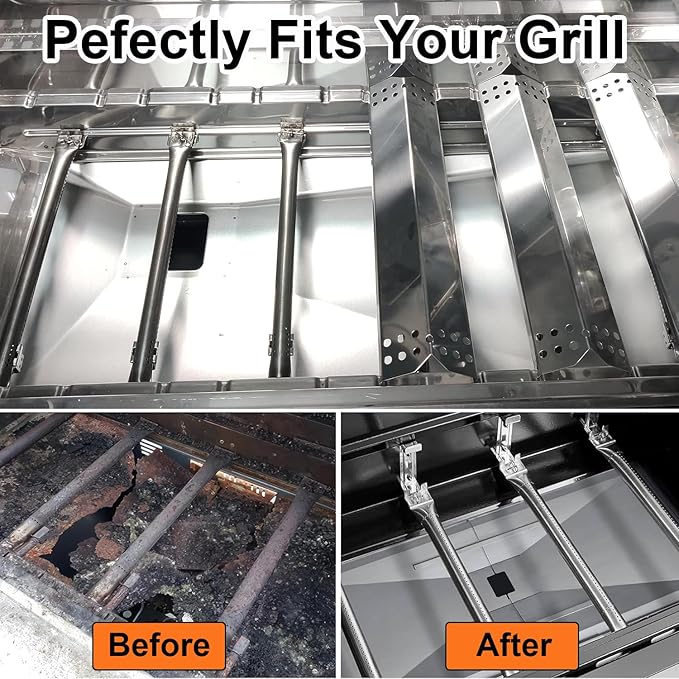 Universal Grease Tray with Catch Pan, Adjustable Drip Pan fits Nexgrill, Charbroil, Dyna Glo, Kenmore, BHG, Master,Backyard, Uniflame,Expert, Galvanized Steel Replacement Part for 3/4/5Burner Gasgrill