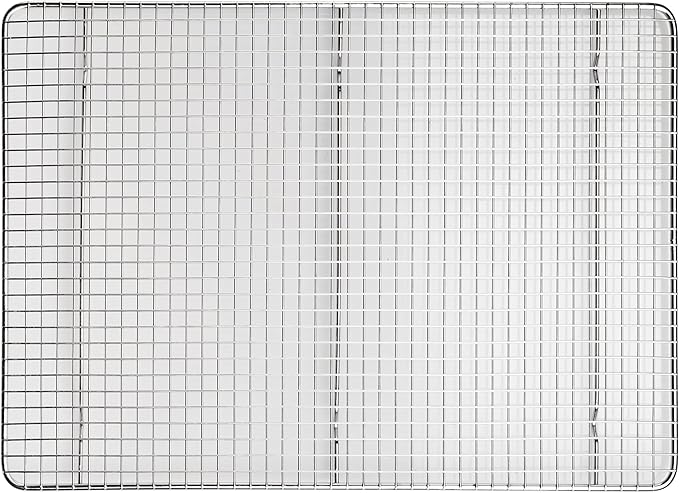 Winco Wire Sheet Pan Grate/Cooling Rack, Chrome Plated, 2/3 Size / 14" x 20"