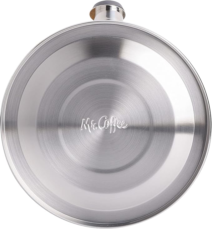 Mr. Coffee Flintshire 1.75-Quart Stainless Steel Whistling Tea Kettle – Brushed Satin Finish Stove-Top Kettle for Boiling Water