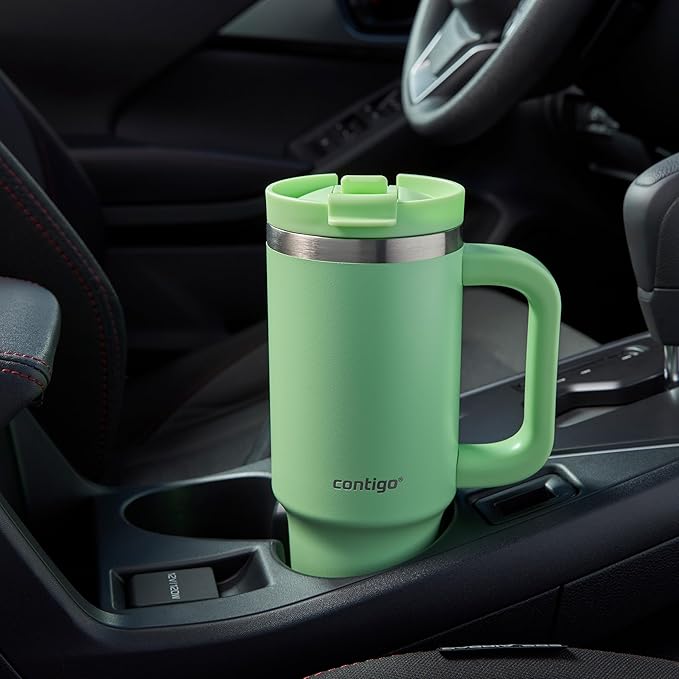 Contigo Streeterville 30oz Tumbler, Stainless Steel Vacuum Insulated, Leak-Proof, Cold for 29 Hours, Fits in cupholders, Cucumber