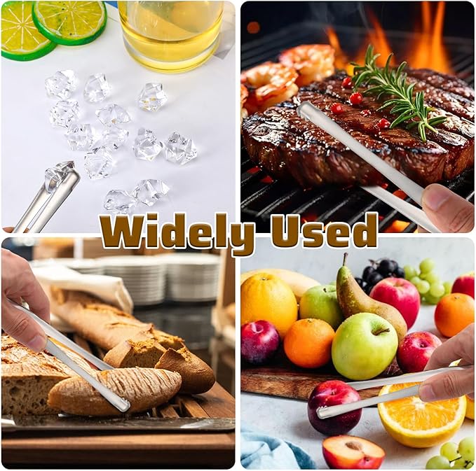 4pcs Egg Chalaza Removal Tongs, Toothed Design Egg Membrane Eggshell Fragment Remover Tong, Stainless Steel Kitchen Tongs Multipurpose Kitchen Tool for Cooking Food Cake Bakers Pastry Chefs