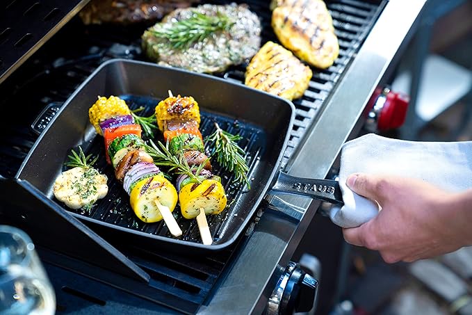 Staub Cast Iron 10-inch Square Grill Pan - Matte Black, Made in France