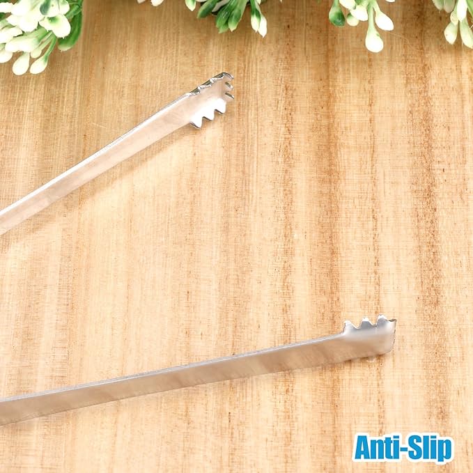 4pcs Egg Chalaza Remover Tongs, 5.98 Inch Toothed Stainless Steel Eggshell Fragment Membrane Cracker Separators Multipurpose Kitchen Separation Tool for Food Cooking Pastry Cake Bakers Chefs(Silver)