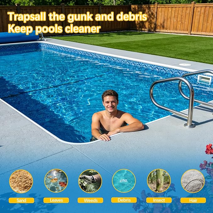120 Pack Pool Filter Socks for Skimmer Baskets, Reusable Pool Skimmer Socks for Above Ground or Inground Pools Filter Protecting Fine Mesh Screen Basket Sock for Collecting Leaves, Branches, Debris