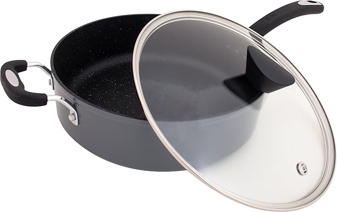 The Stone Earth All-In-One Sauce Pan by Ozeri -- 100% APEO, GenX, PFBS, PFOS, PFOA, NMP and NEP-Free German-Made Coating