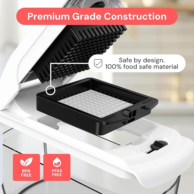 Fullstar The Original Pro Chopper - Vegetable Chopper and Mandoline Slicer, Food Chopper with Container, Fruit Cutter, Veggie Slicer, Kitchen Gadgets & Gifts, Home Essentials (6 in 1, White)