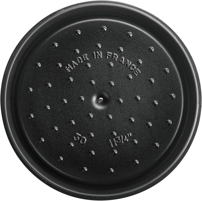Staub Cast Iron 5.5-qt Round Cocotte - Graphite Grey, Made in France