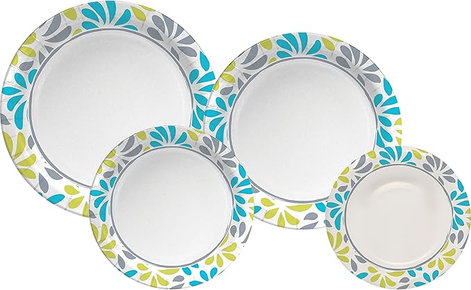 Genuine Joe Printed Paper Plates,7",125 Count (Pack of 4)