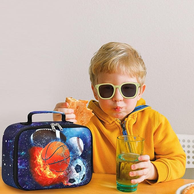 LEDAOU Lunch Box Kids Insulated Lunch Bag Boys Girls Toddler Reusable Lunchbox for School Picnic Hiking