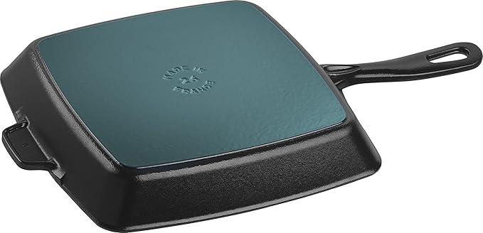 Staub Cast Iron 10-inch Square Grill Pan - Matte Black, Made in France