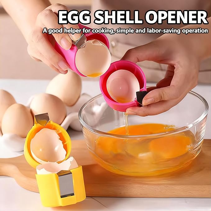 3 PCS Egg Shell Opener for Hard Boiled Eggs, Egg Peeler Tool for Raw Egg Breaker Cracker Tool Egg Shell Cutter Egg Separator For Kitchen Gadgets
