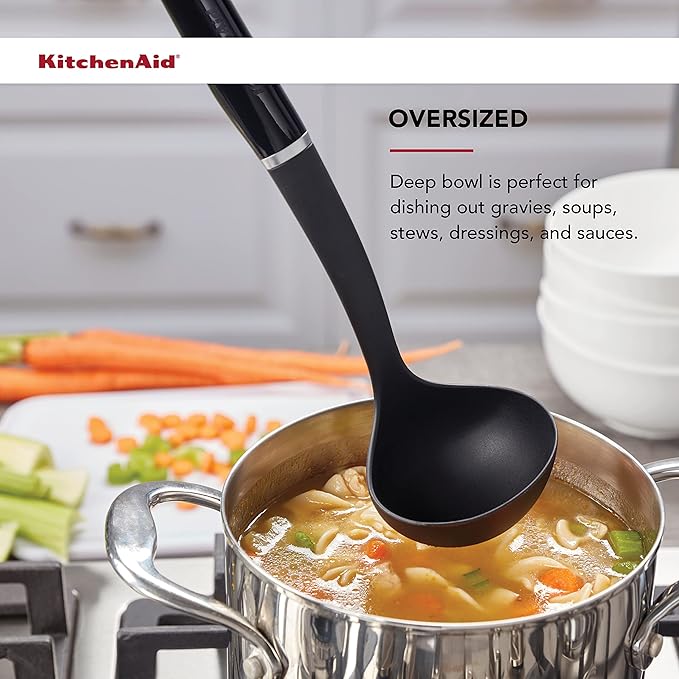 KitchenAid KE006OHOBA Classic Nylon Ladle,(Pack of 12)