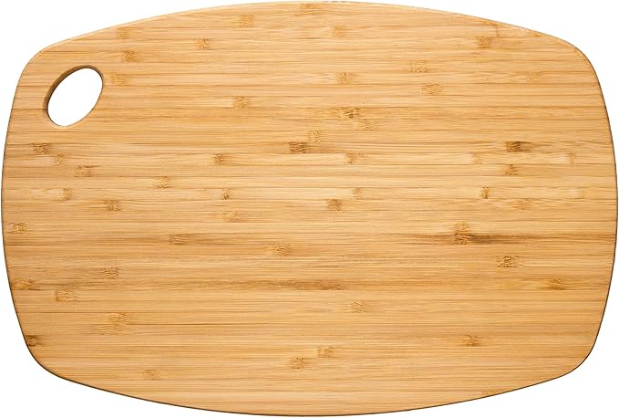 Totally Bamboo GreenLite Dishwasher Safe Cutting Board, 13.5" x 9" Reversible Bamboo Chopping Board | Lightweight Kitchen Prep Board for Vegetables, Meats, Cheese and More