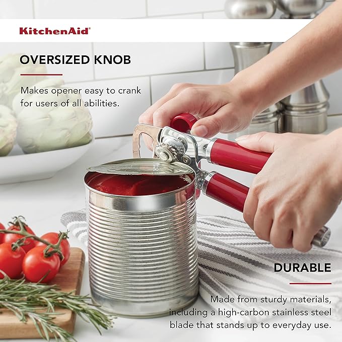 KitchenAid KO199OHERA Gourmet Multifunction Can Opener, One Size, Matte Red