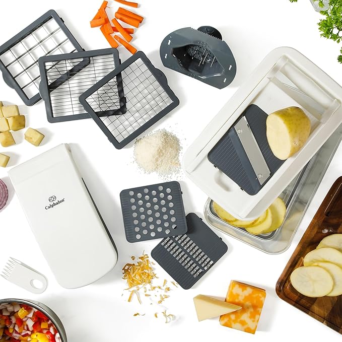 Calphalon Aero 8 in 1 Vegetable Chopper and Dicer, Food Chopper with Container