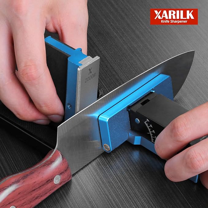 Upgraded Rolling Knife Sharpener Kit – Adjustable 10 – 40°, Removable Diamond Stones (320#, 800#, 2000#), Compact & Portable – Premium Knife Sharpening System for Kitchen & Outdoor Use