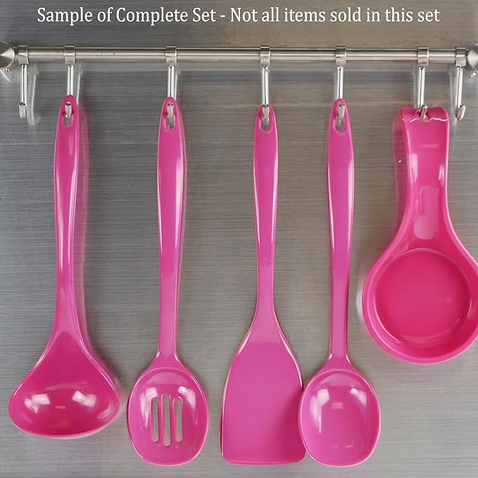 Reston Lloyd Melamine Soup Ladle Kitchen Utensil, Premium Quality Utensil with Heat Resistant Ergonomic Handle, Durable BPA-Free Plastic, 10.5 inch long, One Piece, Magenta