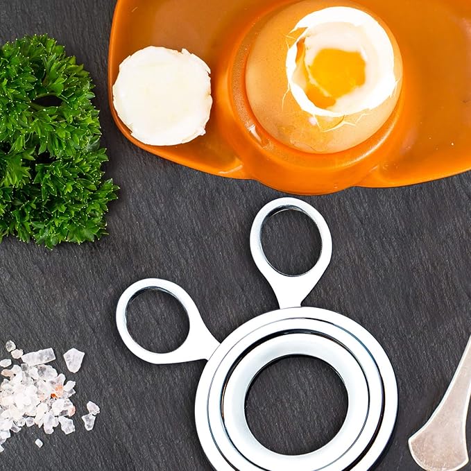 Boao 2 Pieces Egg Topper Cutter Stainless Steel Boiled Egg Cutter Cracker Shell Scissors Opener for Kitchen Tool Supply