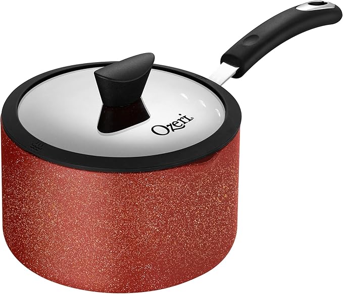 The All-In-One Stone Saucepan and Cooking Pot by Ozeri - 100% APEO, GenX, PFBS, PFOS, PFOA, NMP and NEP-Free German-Made Coating